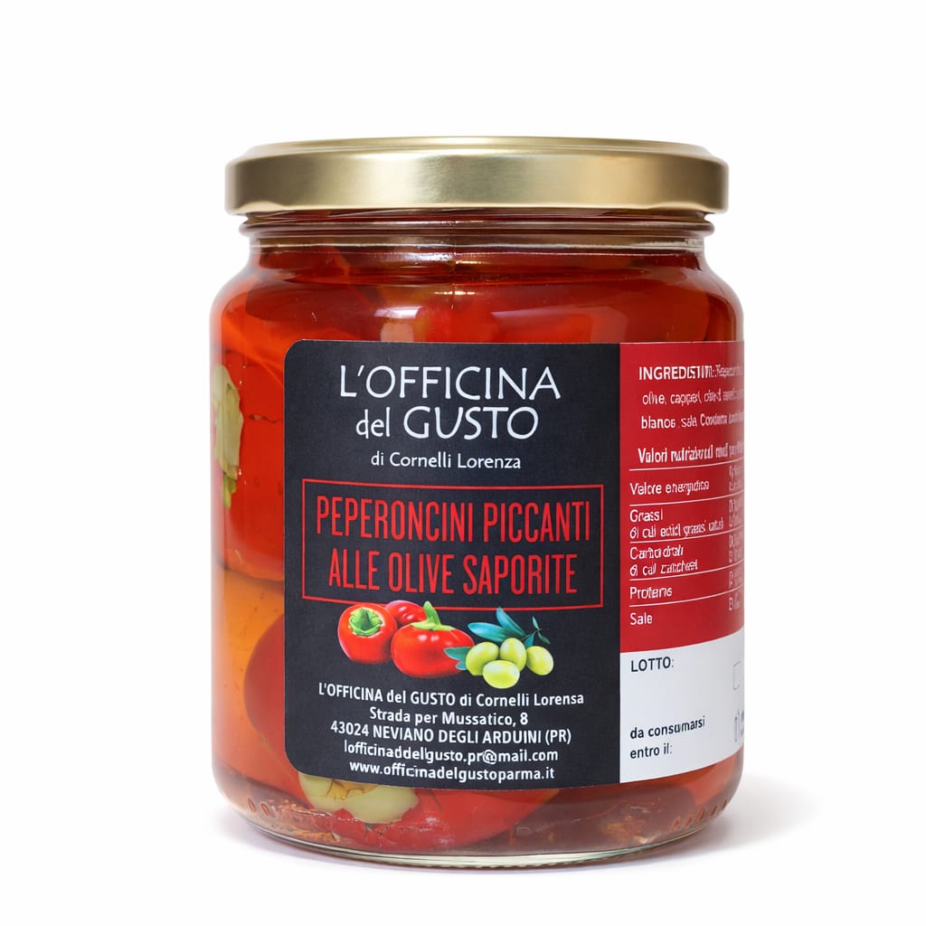 PEPERONCINI PICCANTI ALLE OLIVE SAPORITE